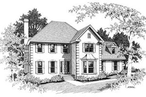 European Exterior - Front Elevation Plan #10-216
