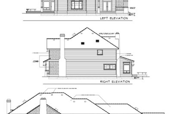 Exterior - Rear Elevation for Traditional House Plan #100-425 - 4 bed, 4.5 bath