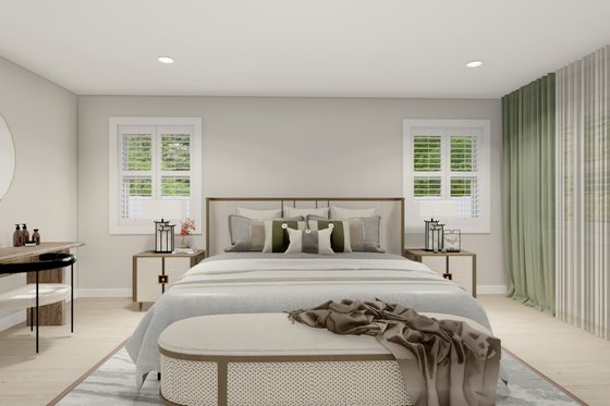 Interior - Master Bedroom for Ranch House Plan #1060-185 - 3 bed, 2 bath