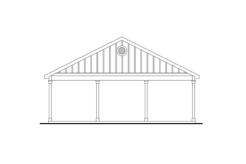 House Plan Design - Exterior - Rear Elevation for Traditional House Plan #124-1383, 0 bath