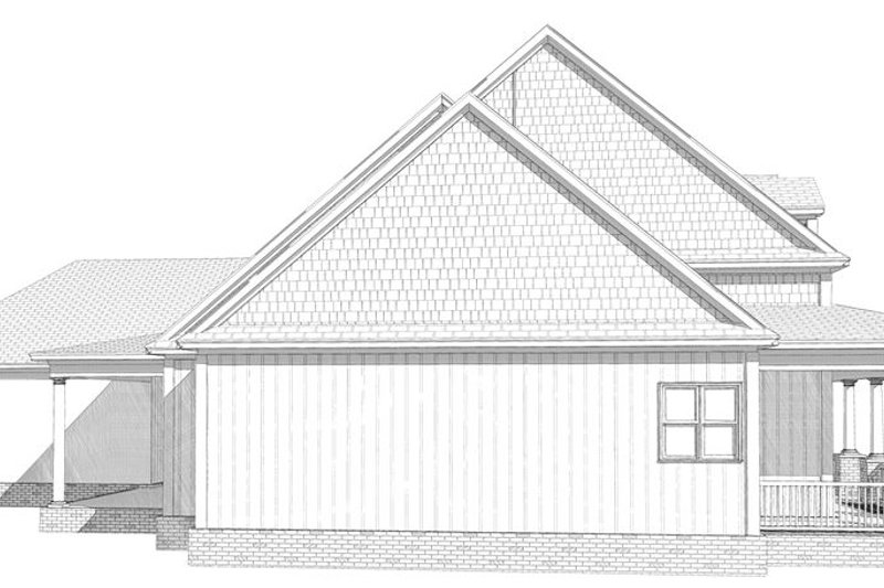 Dream House Plan - Left Side Elevation