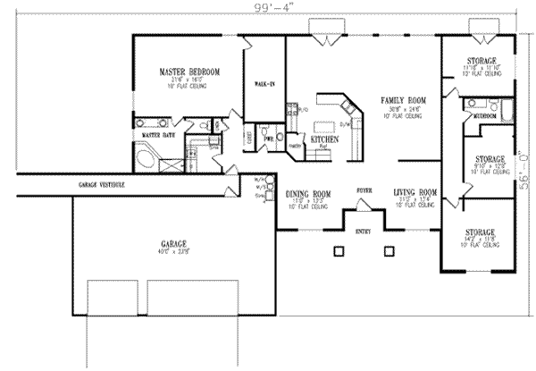 Dream House Plan - Adobe / Southwestern Floor Plan - Main Floor Plan #1-731