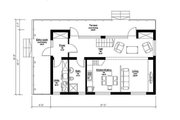 Modern Style House Plan - 3 Beds 2 Baths 1291 Sq/Ft Plan #549-2 
