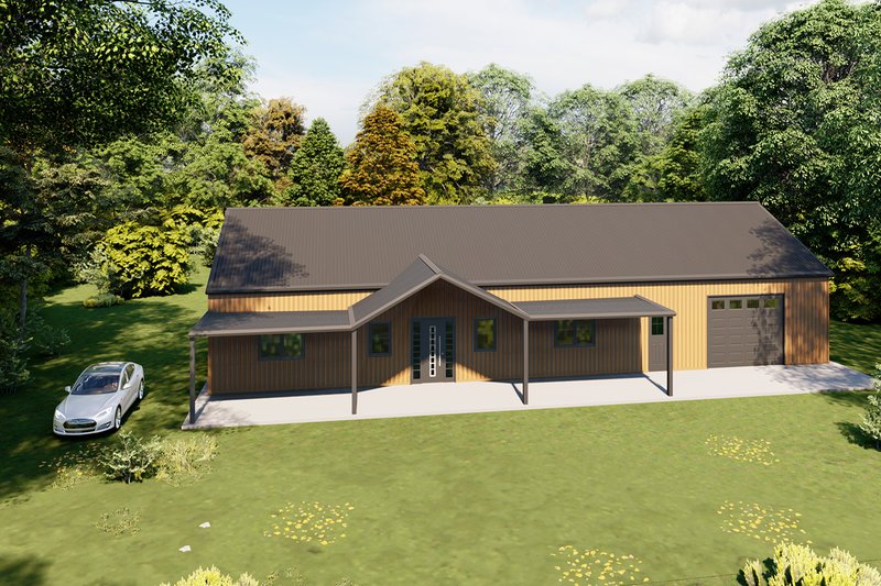 Home Plan - Exterior - Other Elevation for Barndominium House Plan #1107-22 - 3 bed, 2 bath
