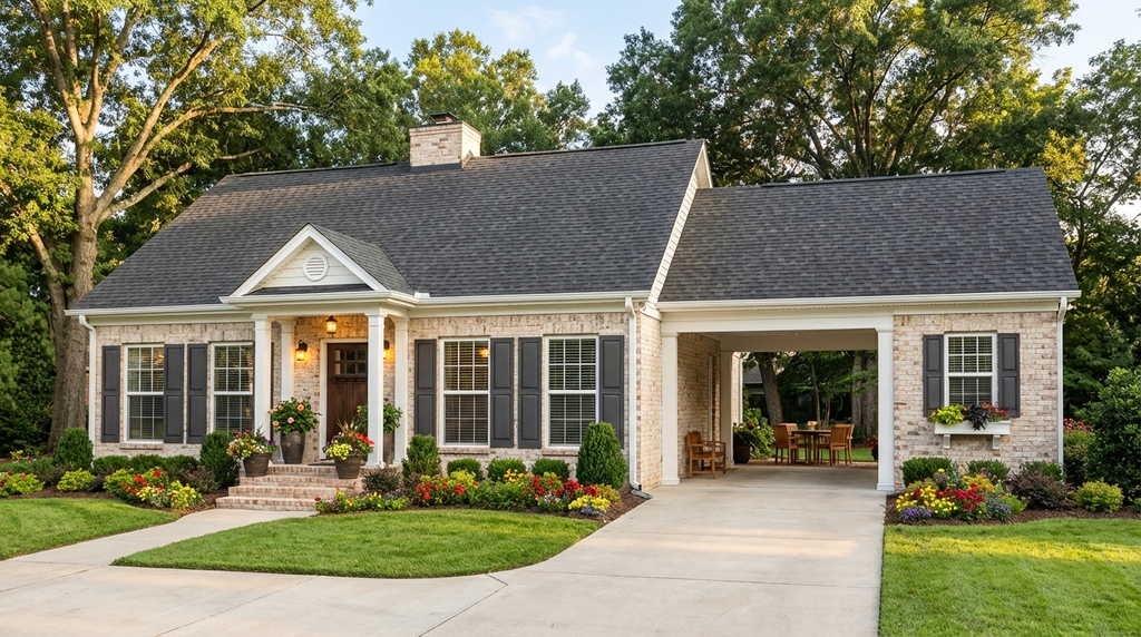 Exterior - Front Elevation 2 for Southern House Plan #406-9619 - 1 bed, 1 bath