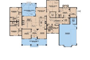 Floor Plan - Main Floor for Farmhouse House Plan #923-350 - 4 bed, 3.5 bath