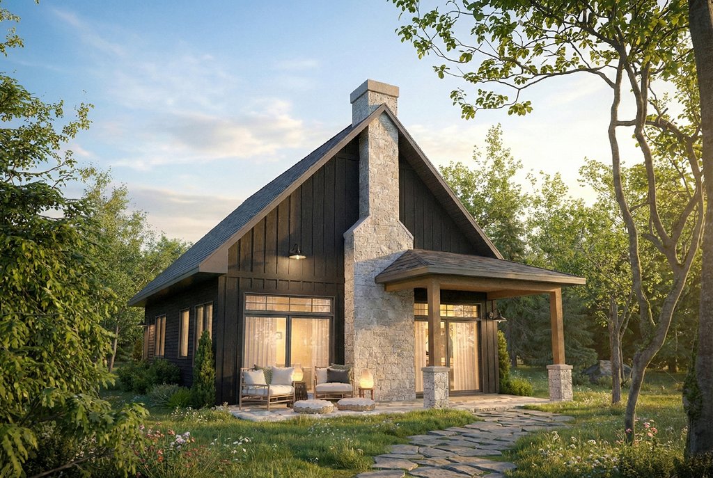 Exterior - Front Elevation 2 for Cottage House Plan #23-2905 - 2 bed, 1 bath