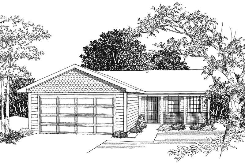 House Design - Ranch Exterior - Other Elevation Plan #70-1014