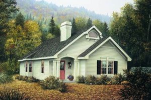 Cottage Exterior - Front Elevation Plan #57-193