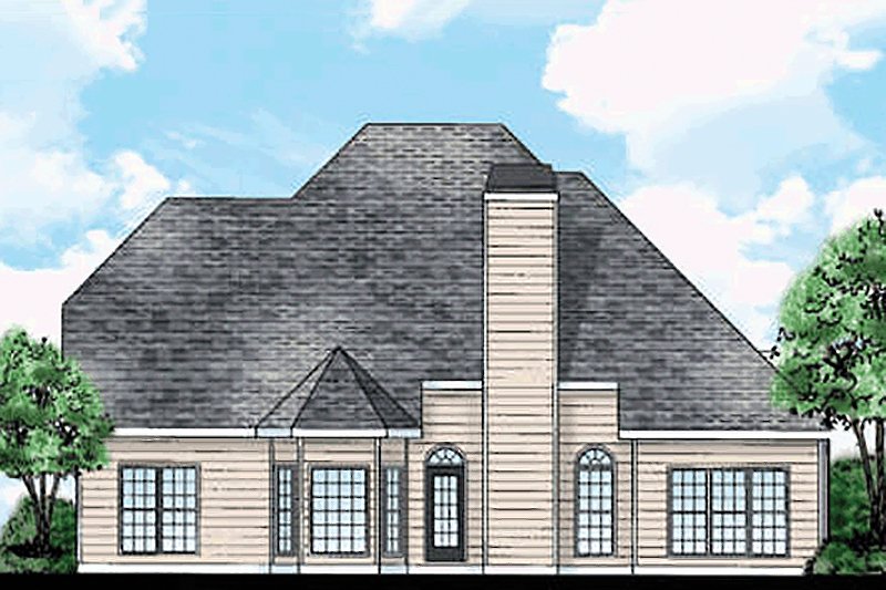 Home Plan - Exterior - Rear Elevation for Country House Plan #927-8 - 4 bed, 3 bath
