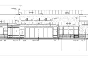 Exterior - Rear Elevation for Contemporary House Plan #1110-19 - 3 bed, 3.5 bath
