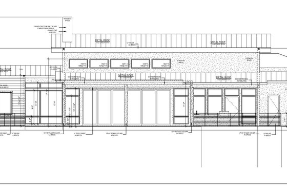 Exterior - Rear Elevation for Contemporary House Plan #1110-19 - 3 bed, 3.5 bath