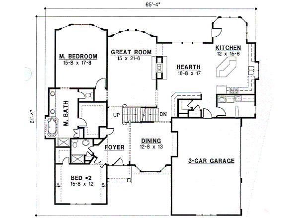 European Floor Plan - Main Floor Plan #67-436