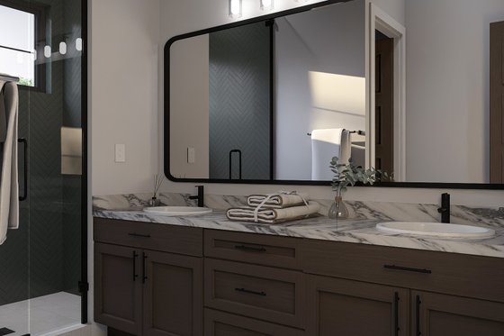 Interior - Master Bathroom for Barndominium House Plan #455-681 - 5 bed, 3.5 bath