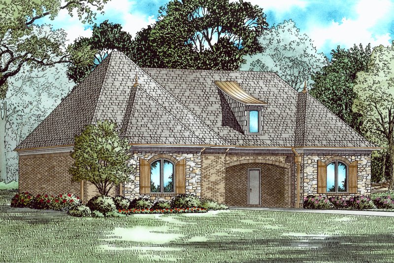 Architectural House Design - European Exterior - Front Elevation Plan #17-2582
