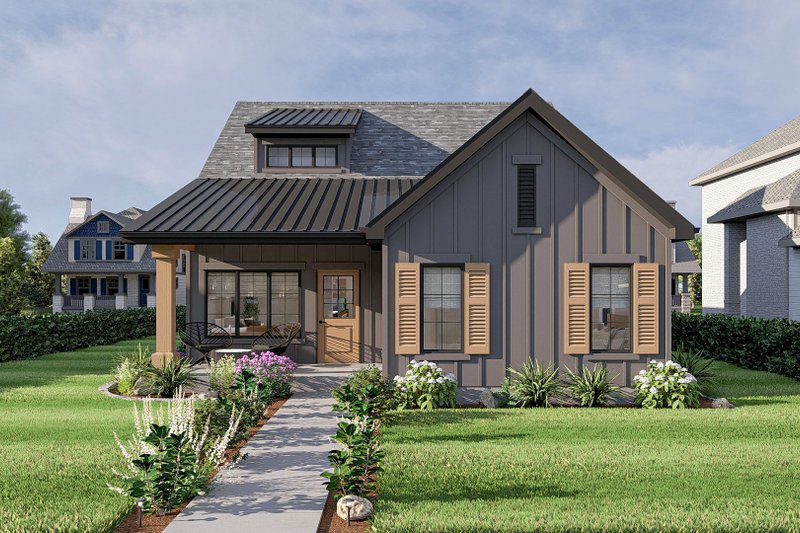 House Blueprint - Modern Exterior - Front Elevation Plan #455-403