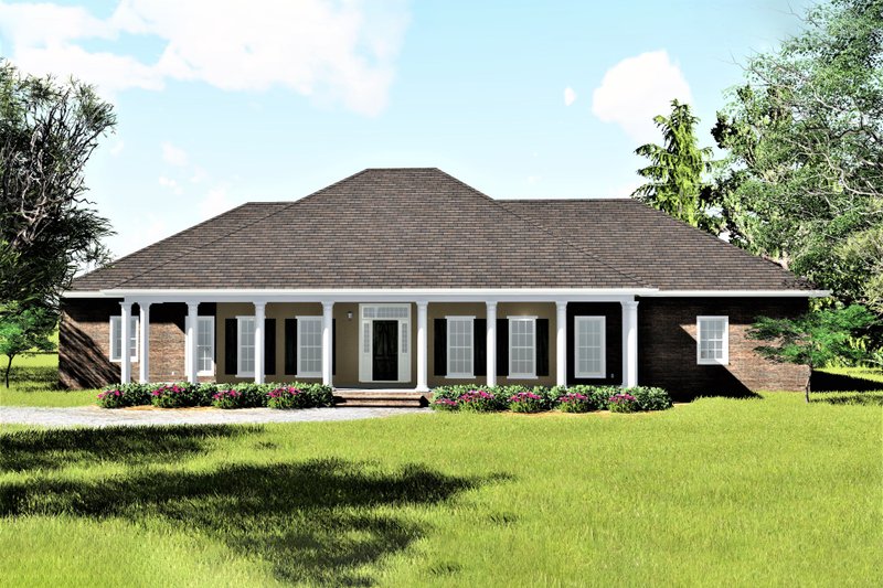Architectural House Design - Southern Exterior - Front Elevation Plan #44-126