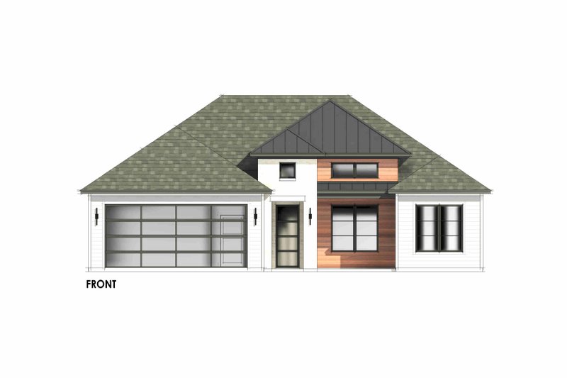 House Design - Exterior - Front Elevation 7 for Prairie House Plan #1096-115 - 3 bed, 2 bath