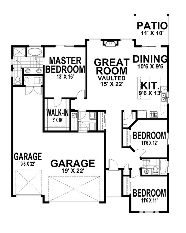 Home Plan - Craftsman Floor Plan - Main Floor Plan #112-259