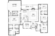 European Style House Plan - 4 Beds 3 Baths 2682 Sq/Ft Plan #16-170 