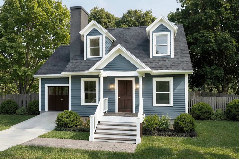 House Plan Design - Exterior - Front Elevation 2 for Cottage House Plan #79-148 - 3 bed, 2 bath