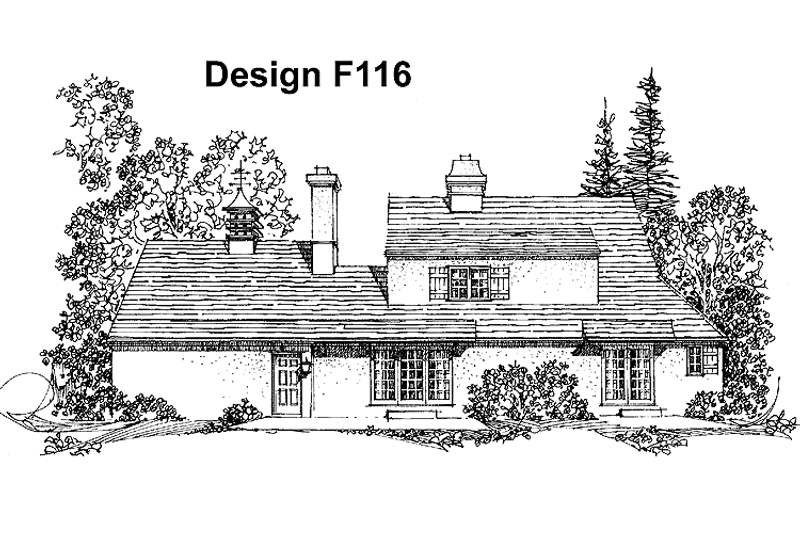 Home Plan - Exterior - Rear Elevation for Country House Plan #1016-15 - 4 bed, 2.5 bath