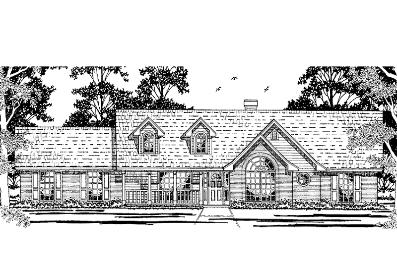 Home Plan - Country Exterior - Front Elevation Plan #42-590