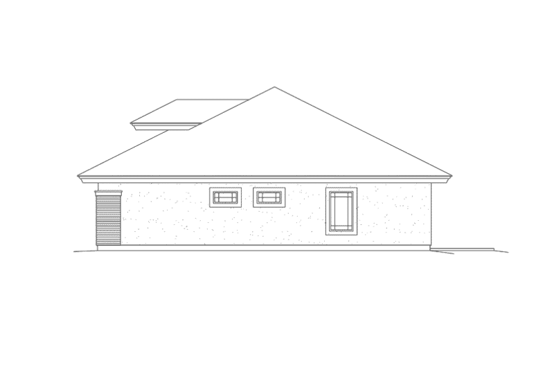 Architectural House Design - Exterior - Other Elevation 1 for Prairie House Plan #57-597 - 4 bed, 4 bath
