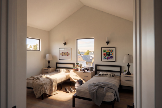 Interior - Bedroom for European House Plan #1099-20 - 3 bed, 2.5 bath