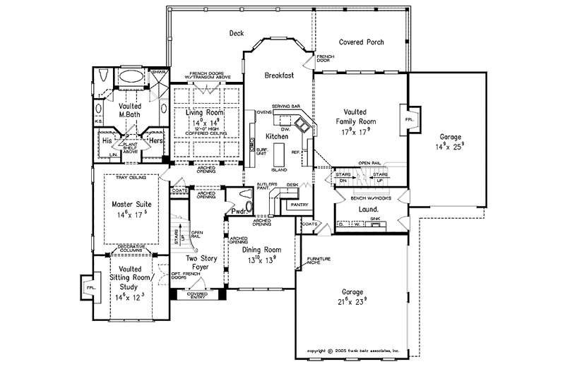 House Blueprint - Floor Plan - Main Floor for European House Plan #927-359 - 4 bed, 3.5 bath