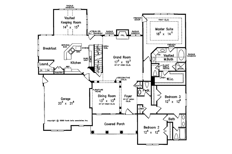 Home Plan - Floor Plan - Main Floor for Colonial House Plan #927-594 - 3 bed, 2.5 bath