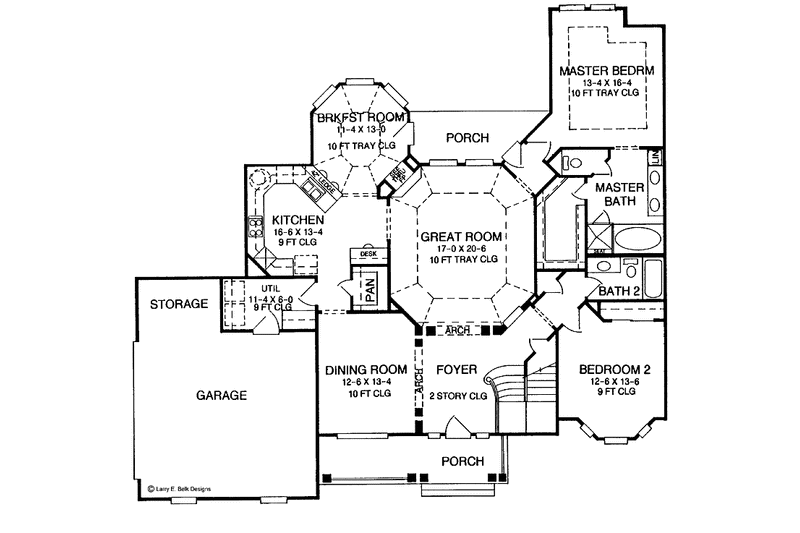 Home Plan - Floor Plan - Main Floor for Country House Plan #952-153 - 4 bed, 3 bath