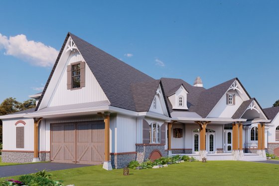 Exterior - Other Elevation 2 for Craftsman House Plan #54-563 - 3 bed, 2.5 bath