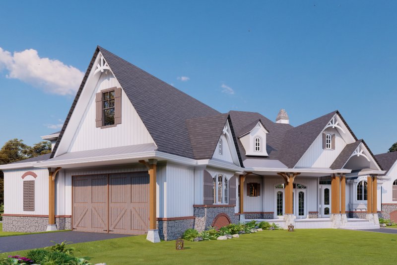Dream House Plan - Exterior - Other Elevation 2 for Craftsman House Plan #54-563 - 3 bed, 2.5 bath