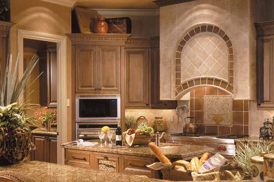 Interior - Kitchen for Mediterranean House Plan #930-325 - 4 bed, 5.5 bath