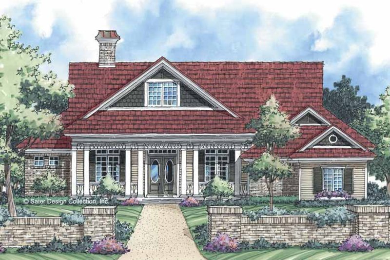 Dream House Plan - Exterior - Front Elevation 4 for Ranch House Plan #930-232 - 3 bed, 2.5 bath