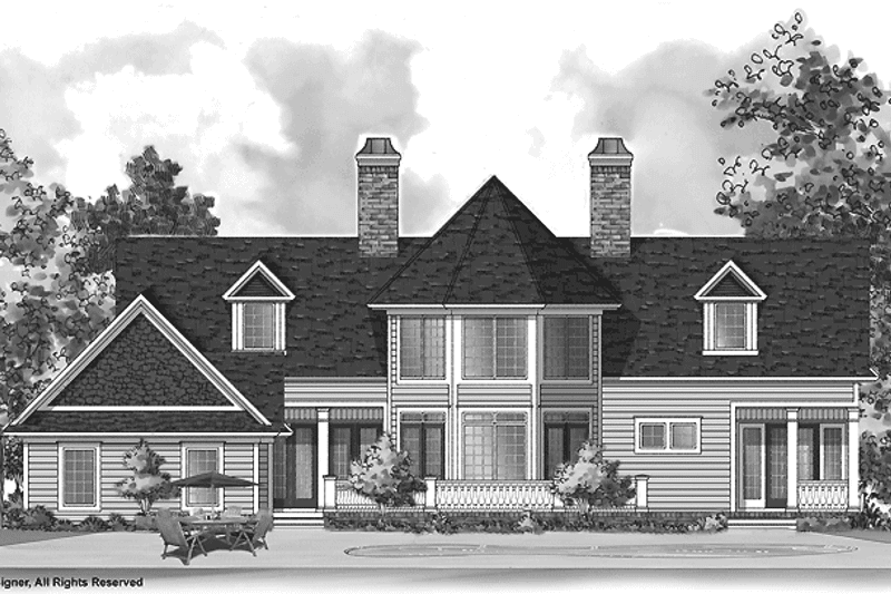 Architectural House Design - Exterior - Rear Elevation for Victorian House Plan #930-215 - 3 bed, 3.5 bath