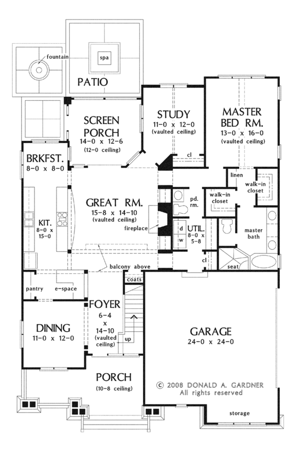 House Plan Design - Craftsman Floor Plan - Main Floor Plan #929-917