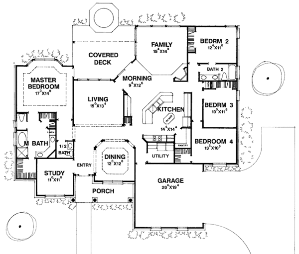 Dream House Plan - Ranch Floor Plan - Main Floor Plan #472-87