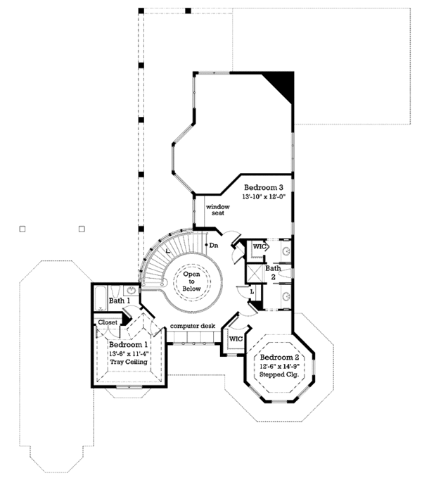 Victorian Floor Plan - Upper Floor Plan #930-236