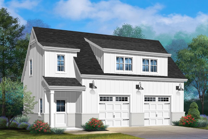 House Plan Design - Farmhouse Exterior - Front Elevation Plan #22-575