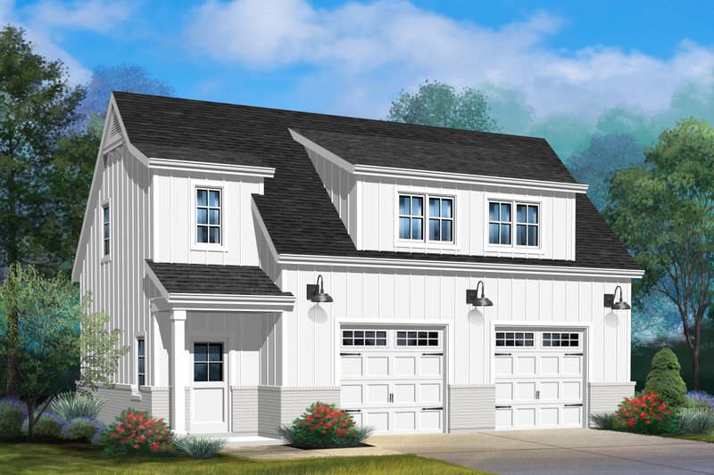 Home Plan - Farmhouse Exterior - Front Elevation Plan #22-575