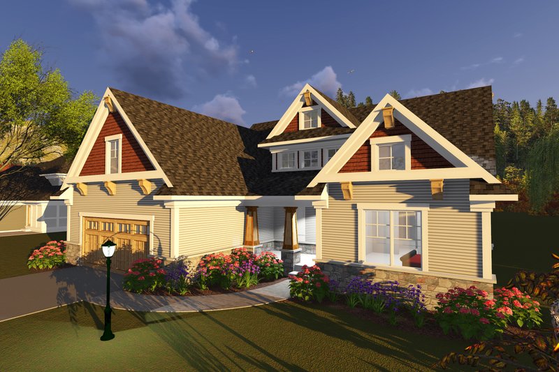 House Design - Craftsman Exterior - Front Elevation Plan #70-1251