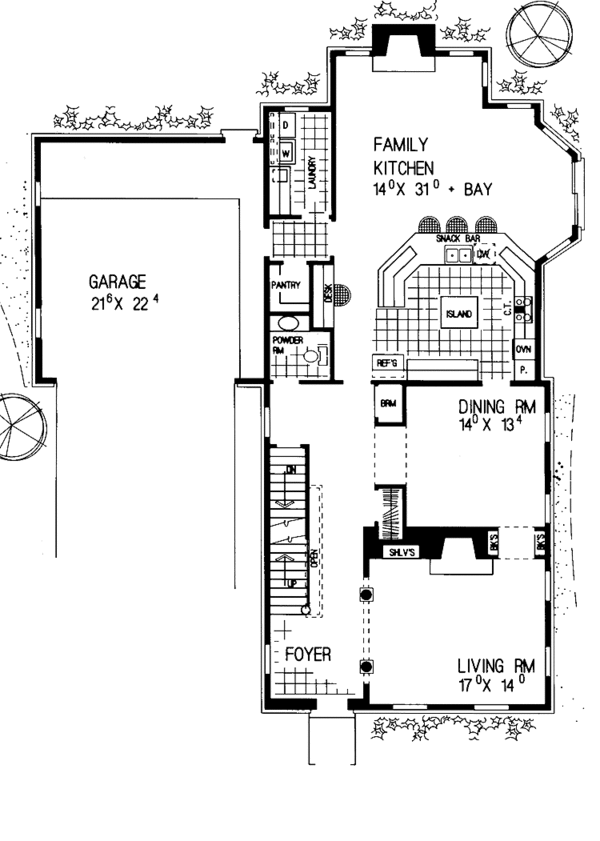Architectural House Design - Classical Floor Plan - Main Floor Plan #72-970