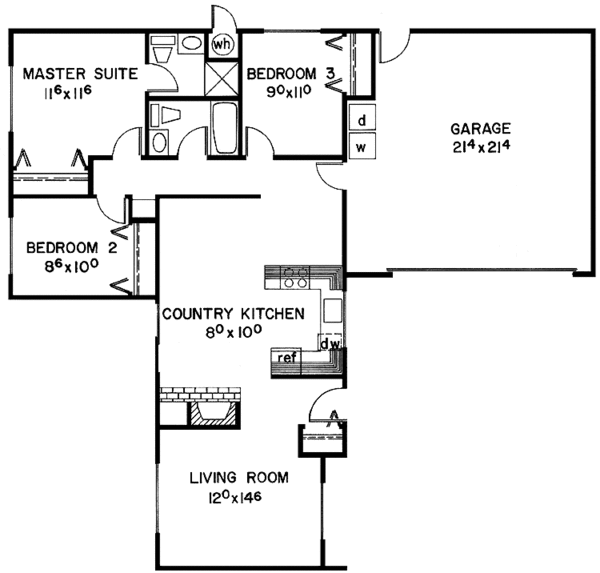 Architectural House Design - Contemporary Floor Plan - Main Floor Plan #60-740