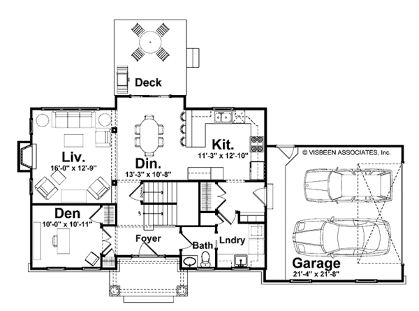 Country Floor Plan - Main Floor Plan #928-162