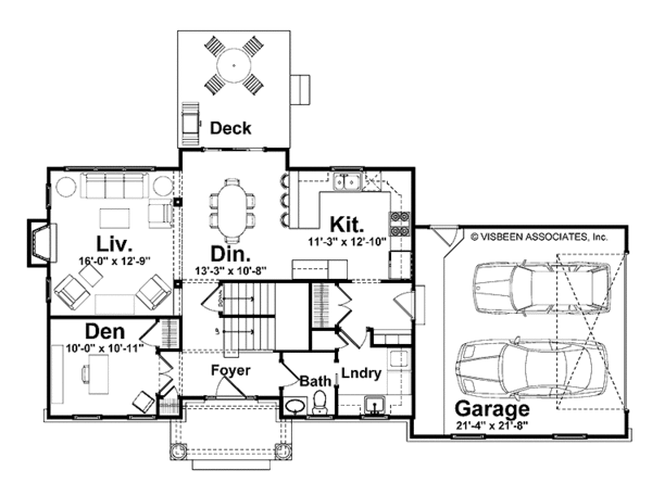 House Design - Country Floor Plan - Main Floor Plan #928-162