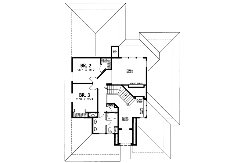 Home Plan - Floor Plan - Upper Floor for Prairie House Plan #48-737 - 3 bed, 2.5 bath