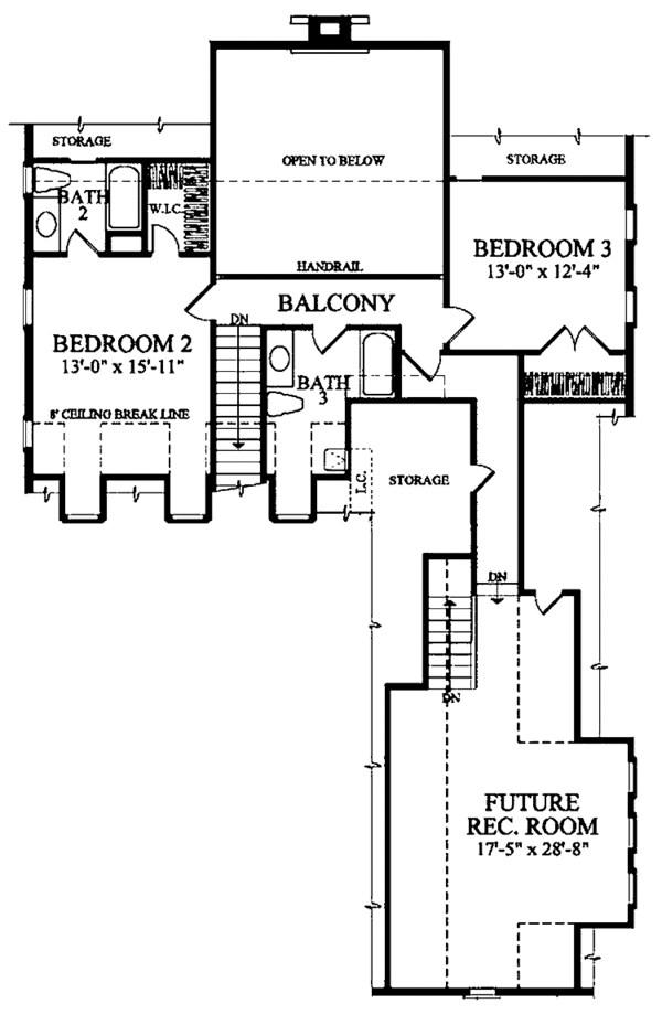 Architectural House Design - Country Floor Plan - Upper Floor Plan #137-335