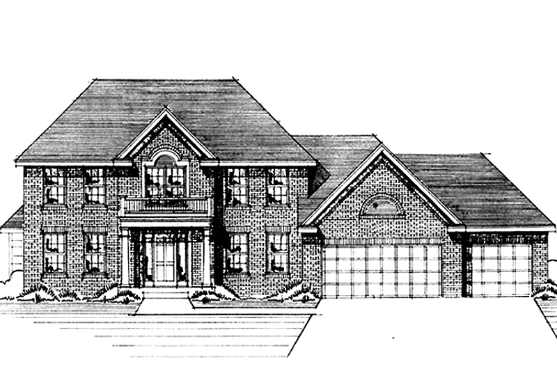 Home Plan - Exterior - Front Elevation 3 for Classical House Plan #51-729 - 4 bed, 2.5 bath